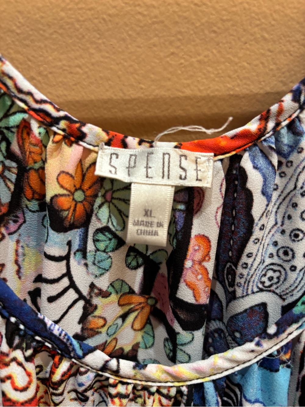 Spence Women's Cold-Shoulder Floral Paisley Print Hi low Top size XL - Picture 4 of 10